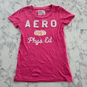 Aeropostale Hit Barbie Pink Y2K Medium T-Shirt Puffy Letter 2011 1987